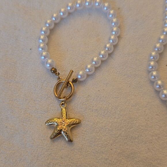 Starfish necklace and bracelet set - Picture 5 of 11